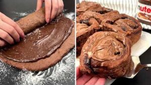🍮 ШОКОЛАДНЫЙ ВЗРЫВ! Тёплые шоколадные булочки с заварным кремом и нутеллой 🍫 Easy Chocolate Buns
