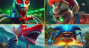 ПАРОВОЗИК ТОМАС МОНСТР и МАРИО 🆚 МАКВИН АКУЛА и СОНИК эпический МУЛЬТИК