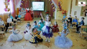 Красивый танец будущих первоклассников - видеосъёмка выпускного утренника в детском саду