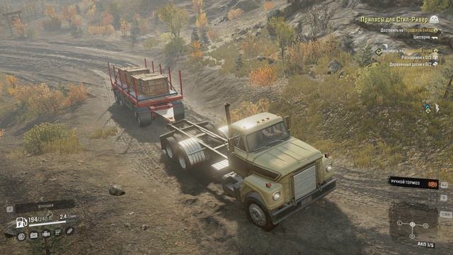 SnowRunner исследование карты + выполнение доставки первого груза 1 .