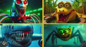 ПАРОВОЗИК ТОМАС МОНСТР и ГУБКА БОБ 🆚 Кроко-МИНЬОНЫ эпический МУЛЬТИК