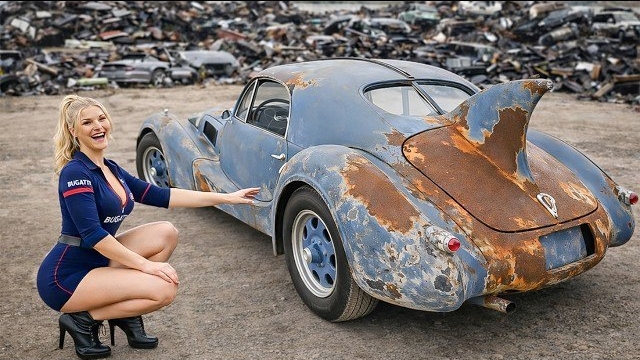 Реставрация автомобиля ASMR за 8 миллионов долларов Bugatti Atlantic от ржавчины к богатству | Auto8