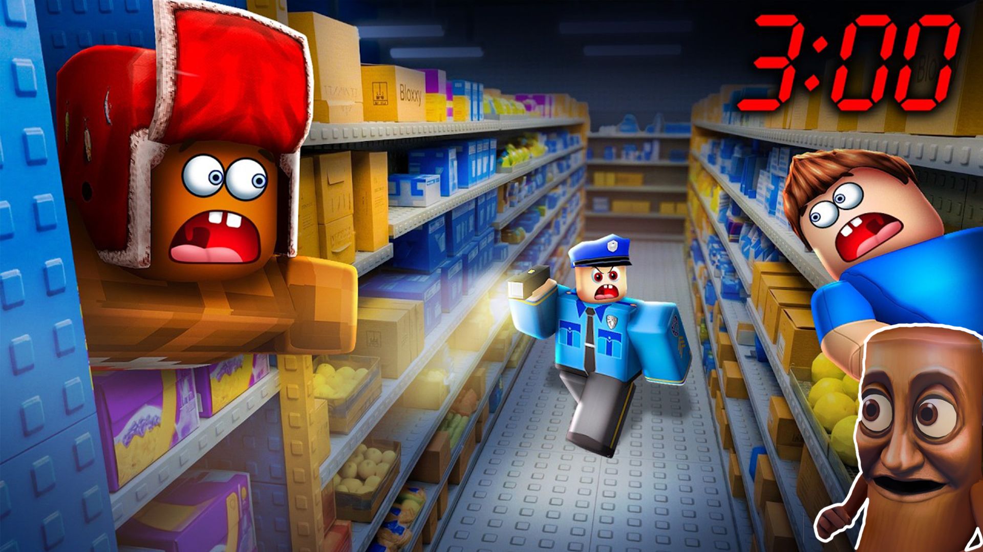 ТУНГ САХУР СМОТРИТ - ОСТАЛИСЬ НА НОЧЬ В ЗАКРЫТОМ МАГАЗИНЕ!😱 ЭТО СТРАШНО! РОБЛОКС