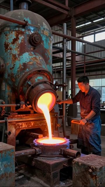 Литье металла: процесс от расплавления до готовой формы #производство #литейное #металлургия