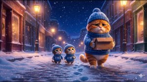 🥶 Суровая зима вынуждает кошачью семью покинуть свой дом 🐱 | Эмоциональная история от нейросети