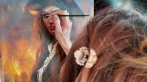 Художник Рита Цемкало. Картина "Девушка пиратка".