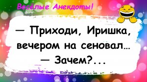 Анекдоты смешные до слез! Приходи на сеновал! Подборка Пикантных Остреньких Жизненных Анекдотов!