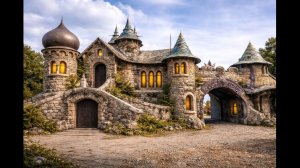 оформление крепости детская площадка.арт бетон.