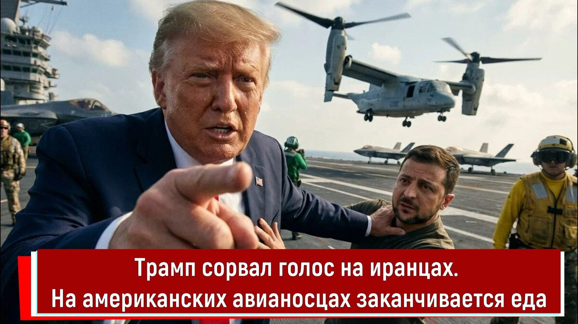 Трамп сорвал голос на иранцах. На американских авианосцах заканчивается еда