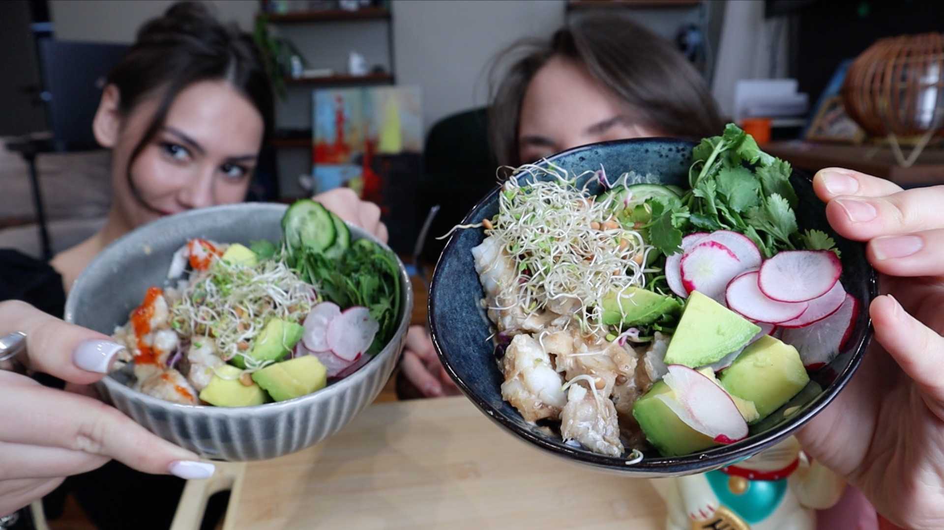 МУКБАНГ сами приготовили поке Пробуем и обсуждаем пмс