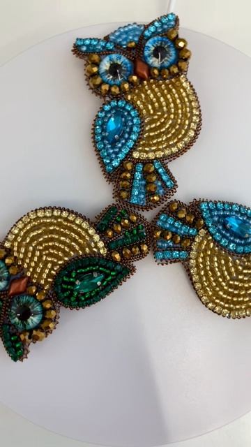 Мастер-класс вышивка броши Сова на магните с набором материалов