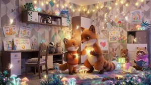 🦊 Волшебный медальон храбрости. Как Лисёнок пошёл в школу: волшебный секрет мамы | Сказка Кляксёнка