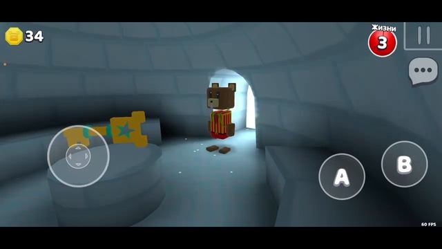 Malai & Papa играют в super Bear adventure ледяной город