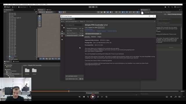 Встраиваем готовый FPS Controller в свою игру в Unity