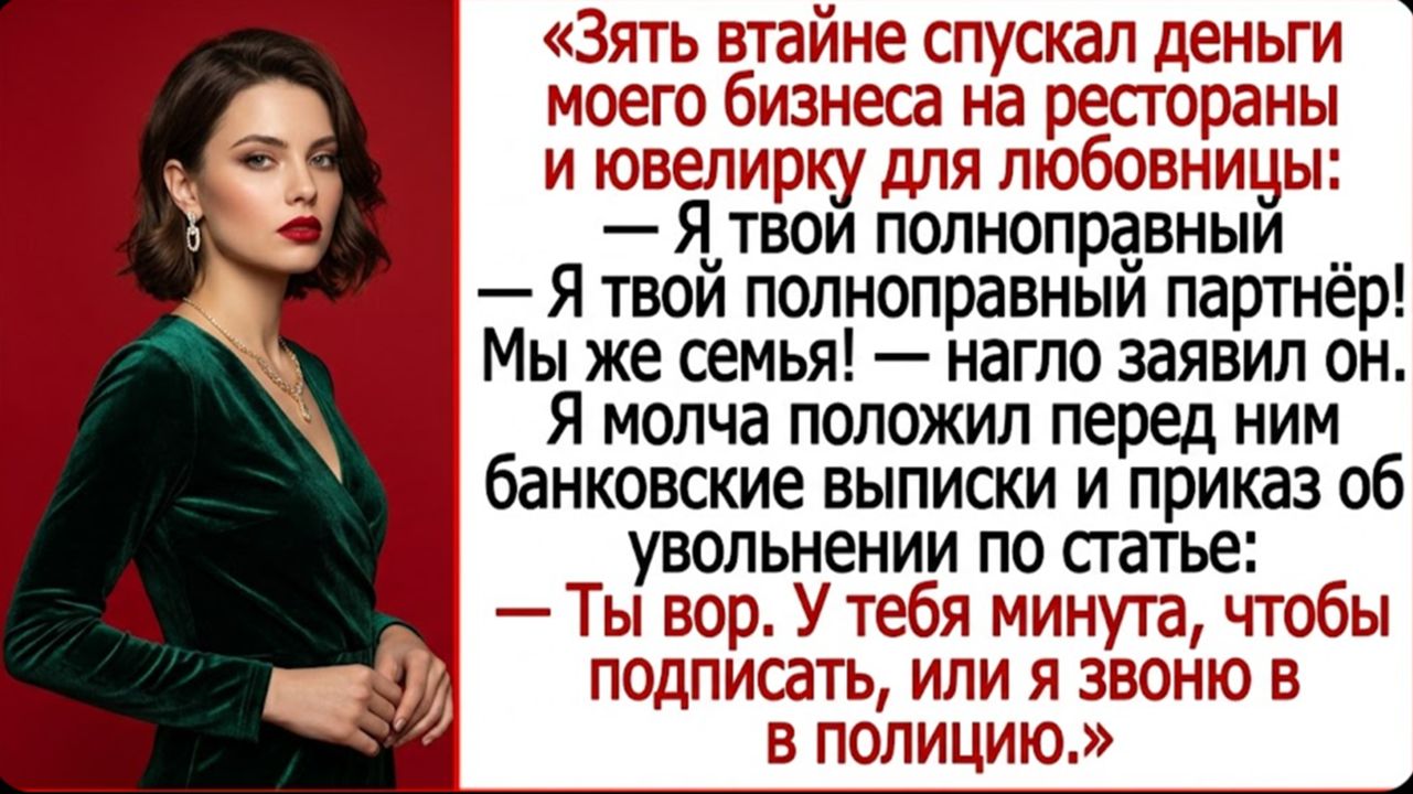 Пустил зятя в свой бизнес, а он тайно тратил деньги магазина на ювелирку и называл себя «хозяином»..
