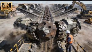 Процесс добычи базальта и первичного дробления.