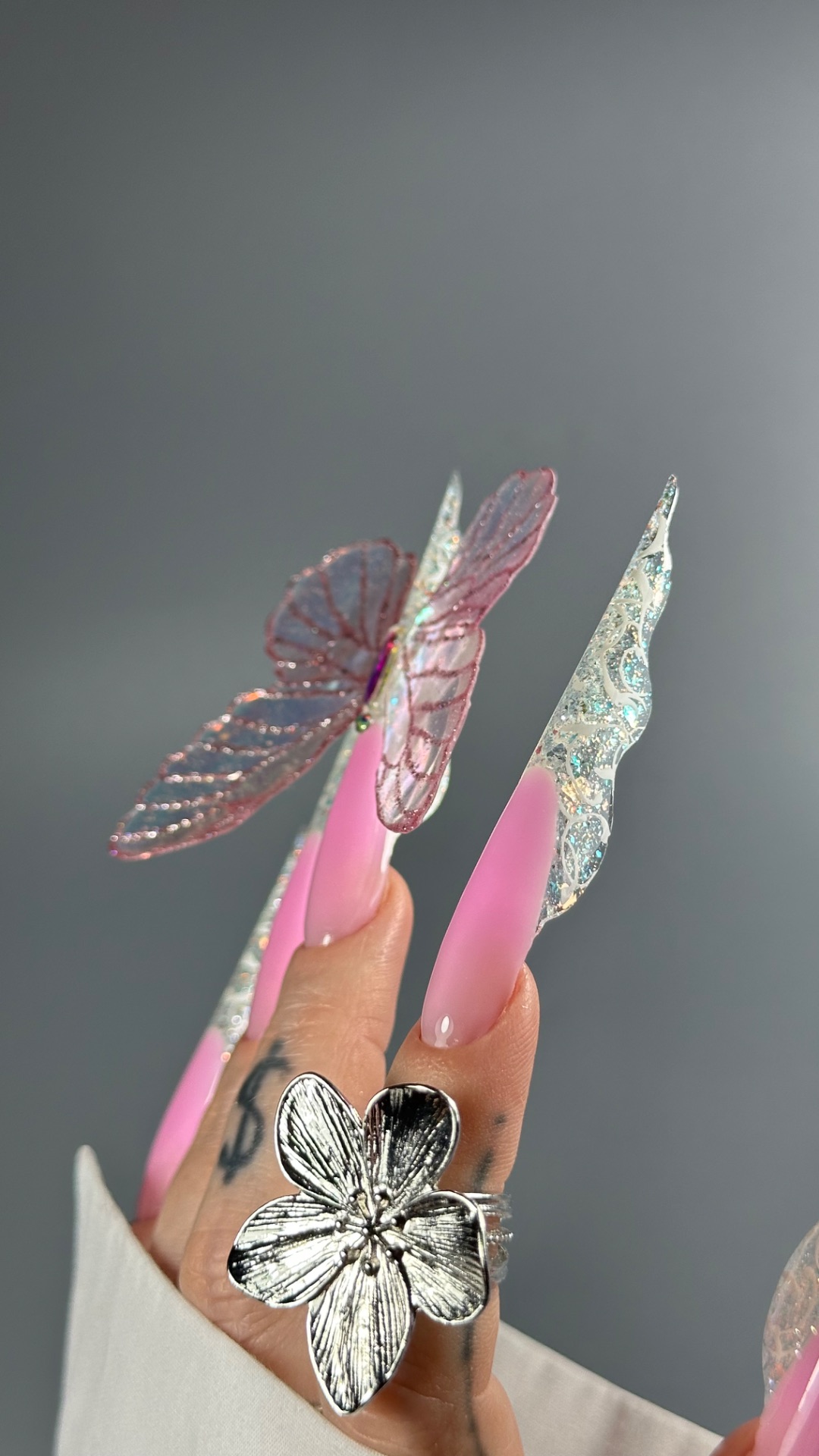 Арочное наращивание/ Выкладной френч / Форма ногтей волна /наращивание на верхние формы