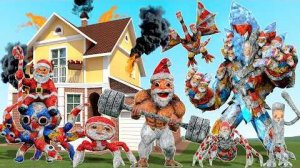 ДОМ против НОВОГО ПОЛНОГО БОСС-КОМАНДЫ ГУ-ГУ-ГАГА, МЕМОВ ПРО САНТУ