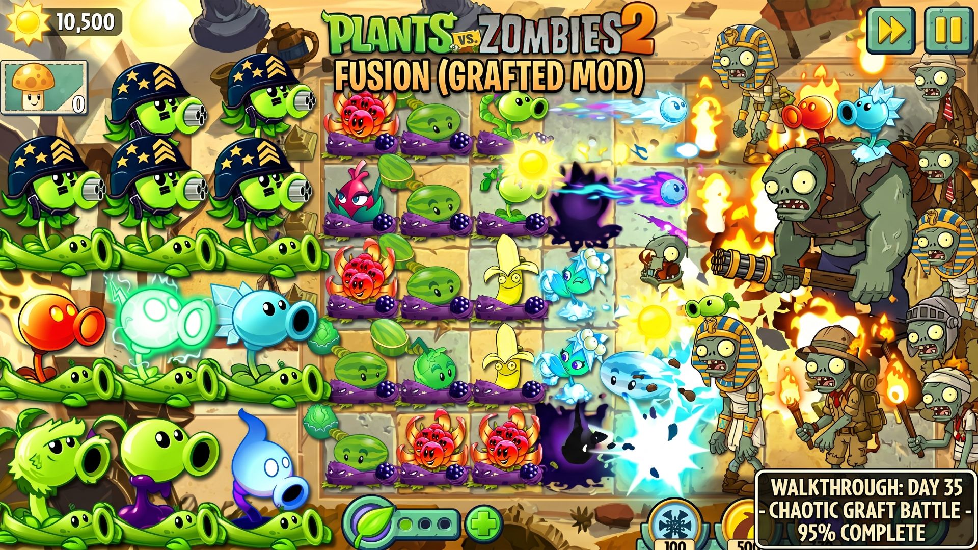 Plants Vs. Zombies Fusion Hybrid Replanted Reborn Grafted Pvz3 Ultimate Myths Gardendless Mod PvZ