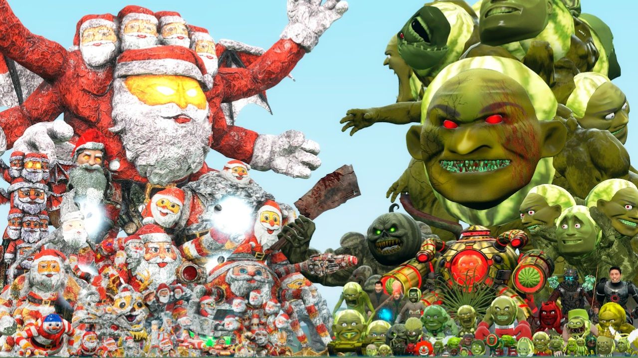 БОГ ГУ ГУ ГА ГА ПРОТИВ МЕГА-МОНСТРА-АРБУЗА (Garry's Mod)