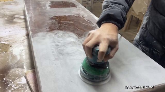 Процесс изготовления эпоксидного стола из капа