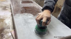 Процесс изготовления эпоксидного стола из капа