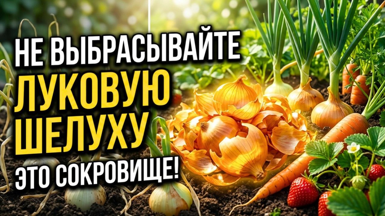 Луковая шелуха сокровище для вашего огорода!  Не выбрасывайте её никогда!
