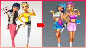 Кто настоящая королева стиля? Хлоя и Леди Баг в новых образах - Раскраски для детей