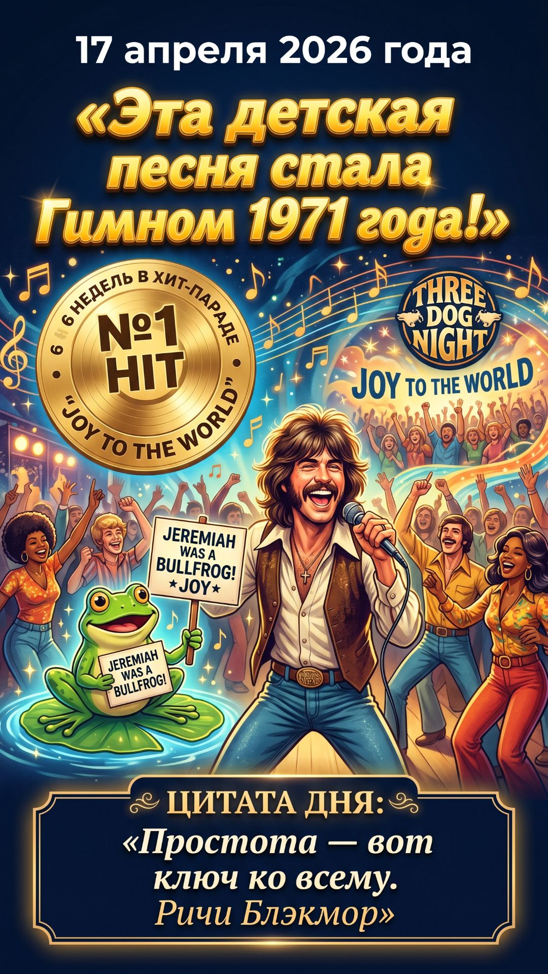 17 апреля_ Three Dog Night и песня Joy to the Worl