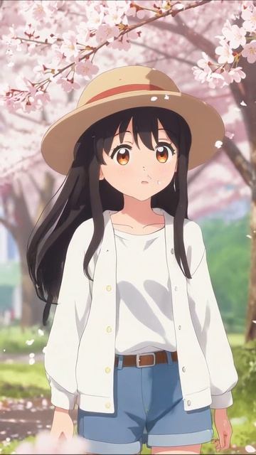 Весенний день под сакурами 🌸 #аниме #весна #природа