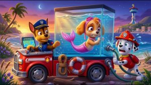 Фильм «Щенячий патруль»: Скай — русалка? о, нет! Райдер, спаси её!