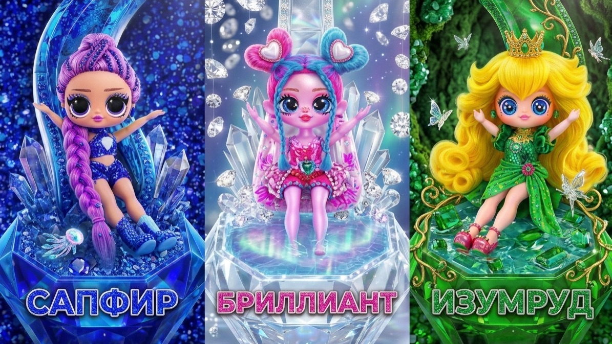 Руми и Принцесса Пич в отпуске!Поделки для кукол в стиле Бриллиант Рубин и Сапфир куклы ЛОЛ ОМГ!