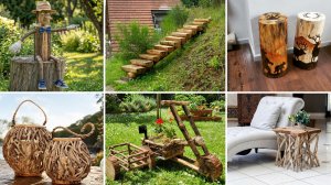 100+ ИДЕЙ из дерева, веток и коряг для дачи, дома и сада🪵🪾🪹