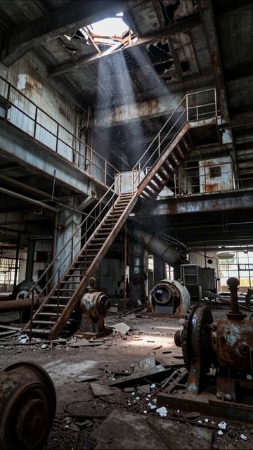 Заброшенное здание: коридоры времени #брошенныеместа #индастриальнаяархитектура #антихиты