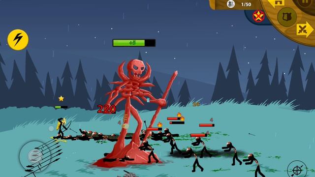 Stick War Legacy миссия 318 insane без баффов гальванический скин