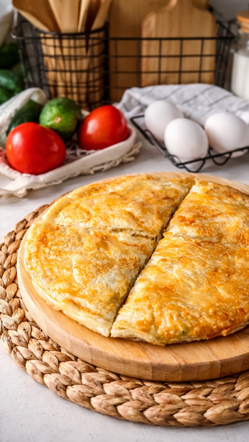 Ленивый хачапури с лепешке роти