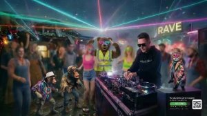 Рейв в деревне 24/7. Звёзды над головой, бас в груди. Кошачий продюсер и команда "рвут танцпол"