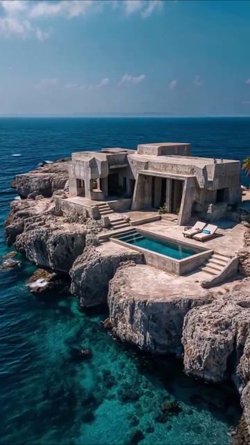 Дом, ставший естественным продолжением скалы