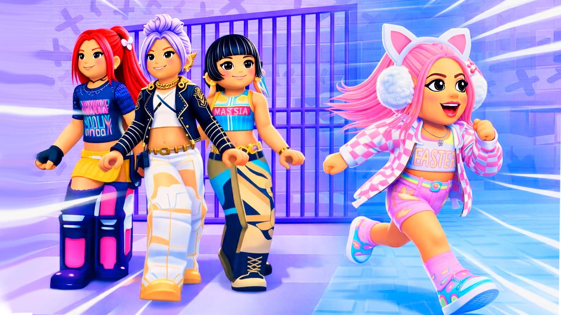 ПОБЕГ ИЗ ТЮРЬМЫ КПОП ДЕМОН ХАНТЕРС! НО РУМИ СТАЛА РУСАЛКОЙ В РОБЛОКС!