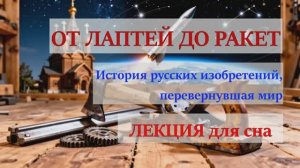ОТ ЛАПТЕЙ ДО РАКЕТ: история русских изобретений | Лекция для сна