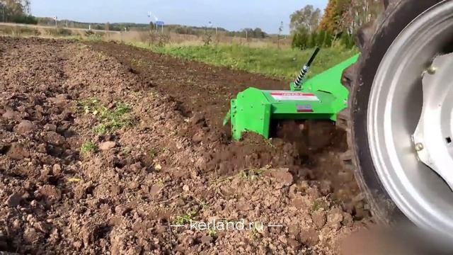 Почвофреза Kerland K-1600 в работе с трактором Dongfeng DF-244C G2