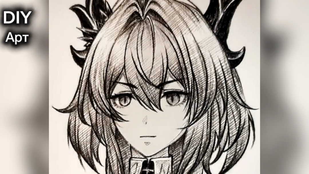 Вот как нарисовать аниме девушку карандашом. DIY Арт