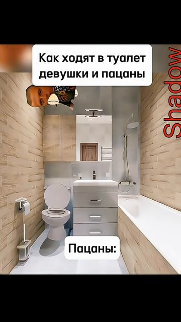 Как ходят в туалет девушки и пацаны #short #Shadow #MrShadow #mellstroy #youtube