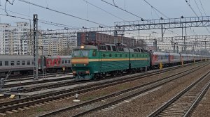 ЧС7-084 потянул "Курского Соловья" из Кусково