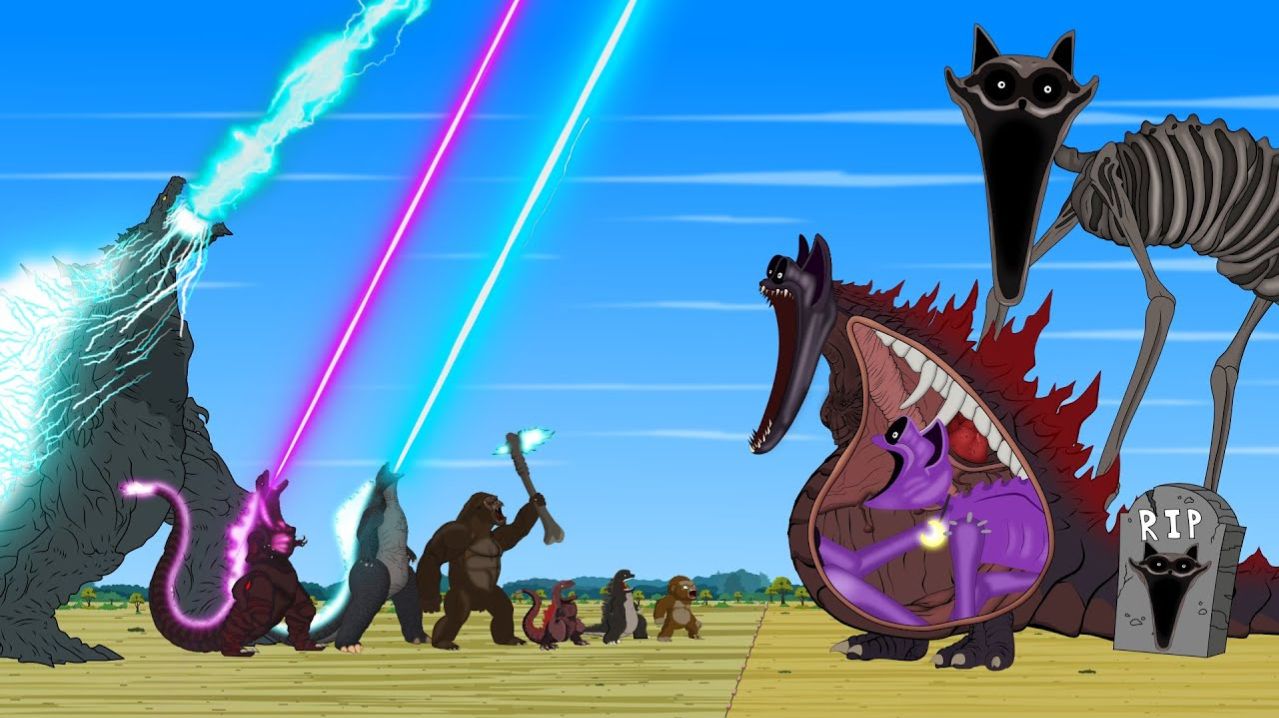 Годзилла и Конг против Шин Кэтнапа и Догдэя | Темная битва кайдзю