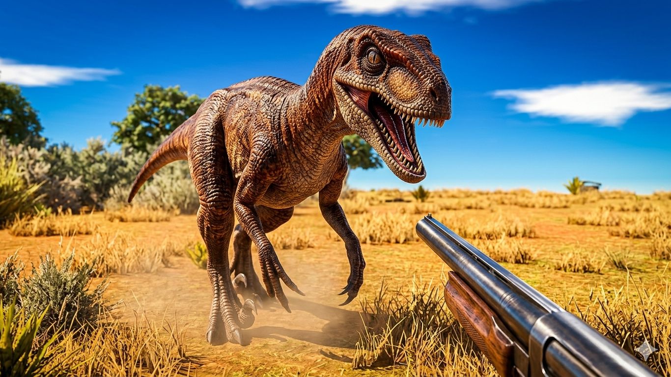 смотреть ОХОТА на Динозавра 🦕 💪 симулятор битвы прохождение игры Видео для детей игровые мультики