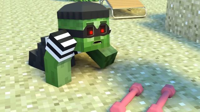 Майнкрафт МУСКУЛЫ против ВОРА Зомби и жизнь Зоммы. Майнкрафт Мультик