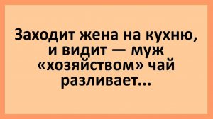 Заходит жена на кухню, и видит, что муж... Анекдоты смешные до слез! Юмор