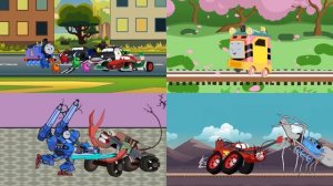 Автомобили против поездов! Окончательное противостояние Музыкальный микс МЕМ