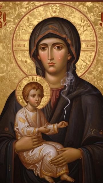 Слёзы материнской любви: бремя страданий печаль икона материнство